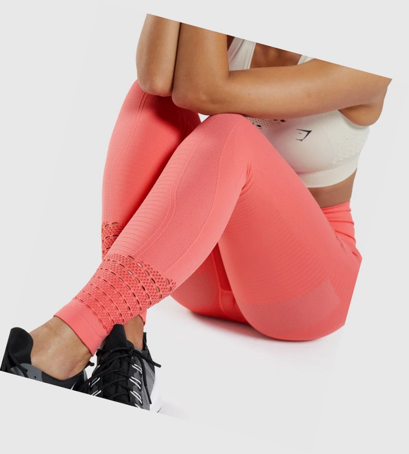 Gymshark Energy Seamless High Waisted Naisten Leggingsit Pinkki | ZXTNUJ023