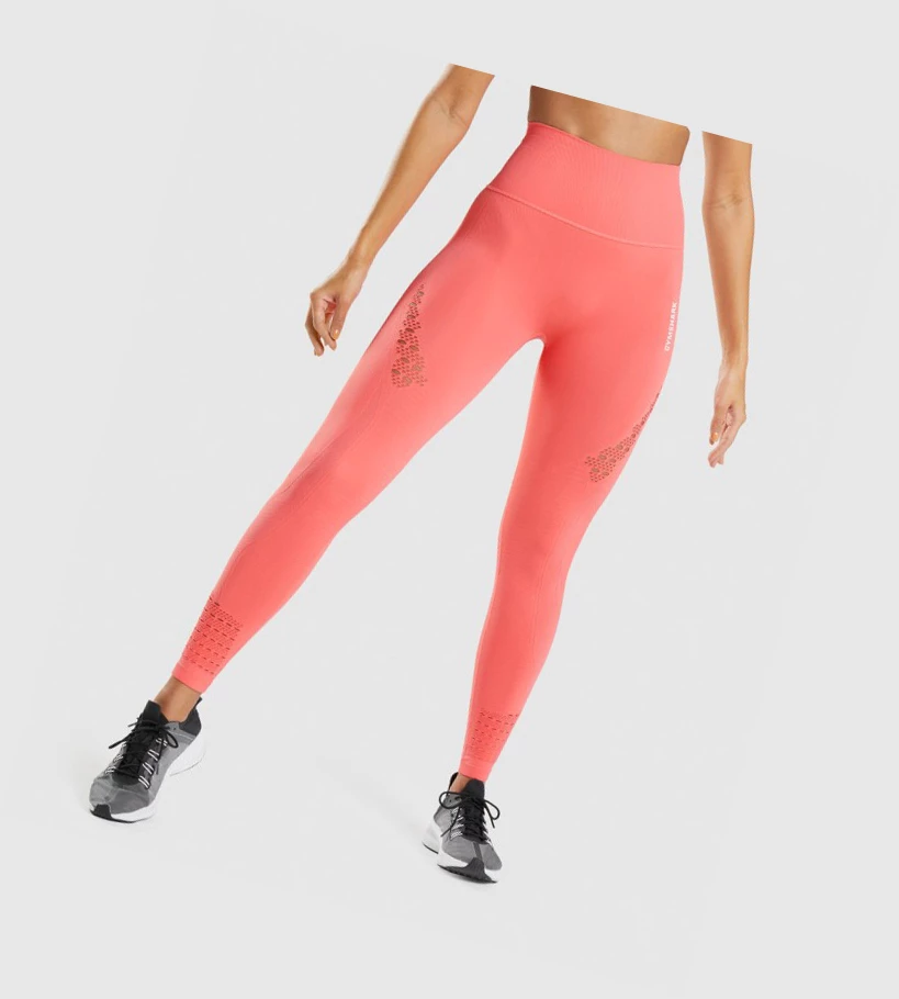 Gymshark Energy Seamless High Waisted Naisten Leggingsit Pinkki | ZXTNUJ023