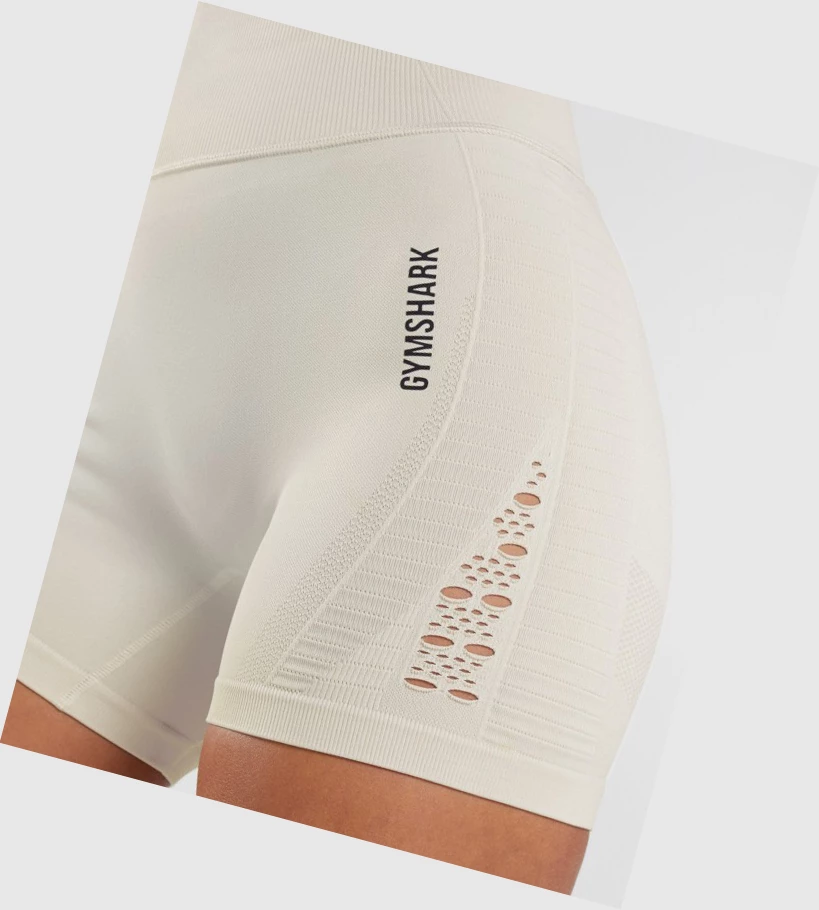 Gymshark Energy Seamless Naisten Shortsit Valkoinen | DVZCFP349