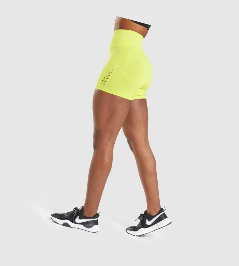 Gymshark Energy Seamless Naisten Shortsit Keltainen | EQNFIX385