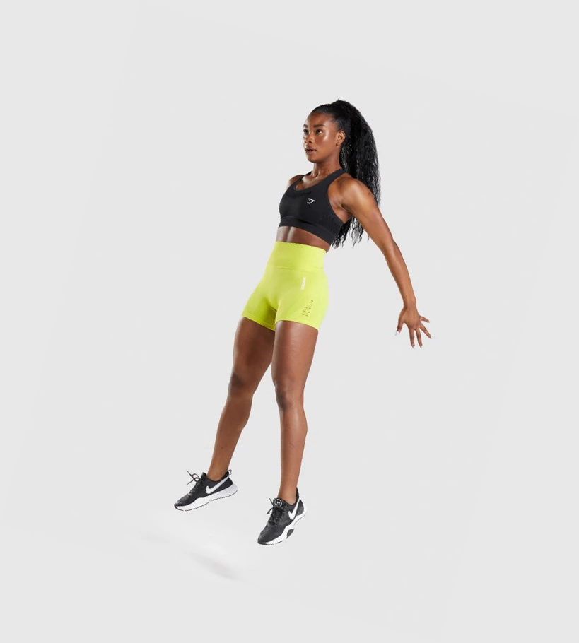 Gymshark Energy Seamless Naisten Shortsit Keltainen | EQNFIX385