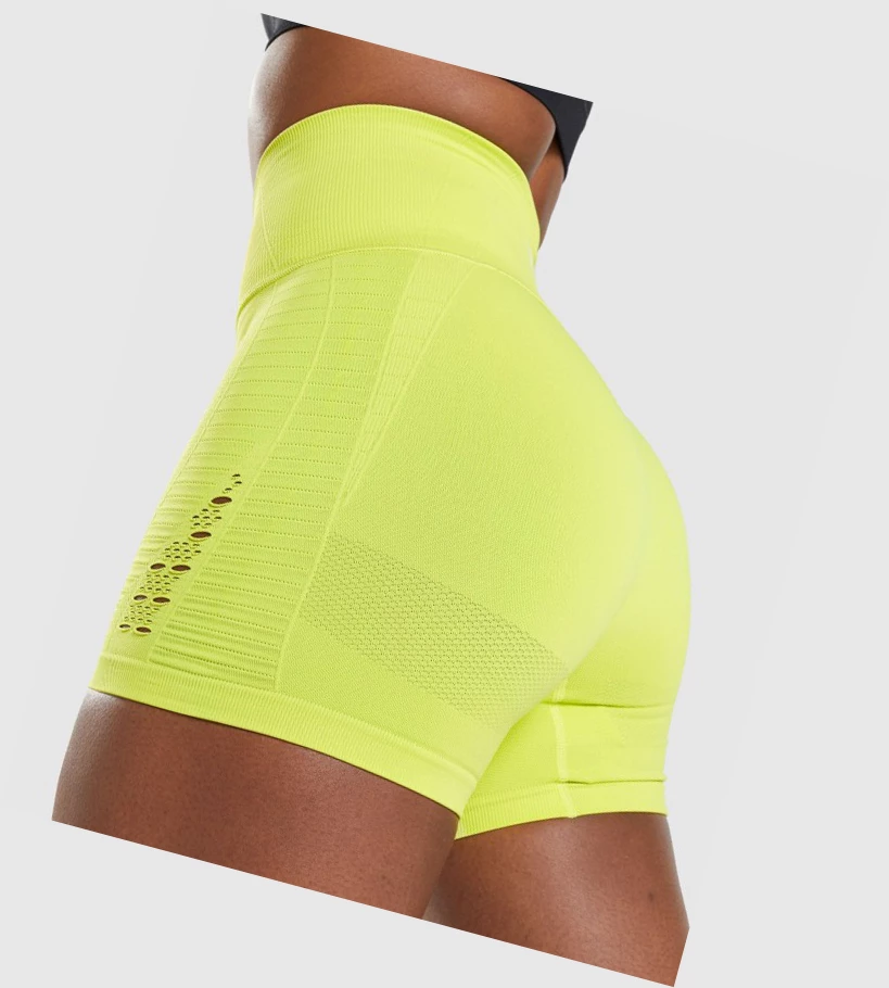 Gymshark Energy Seamless Naisten Shortsit Keltainen | EQNFIX385