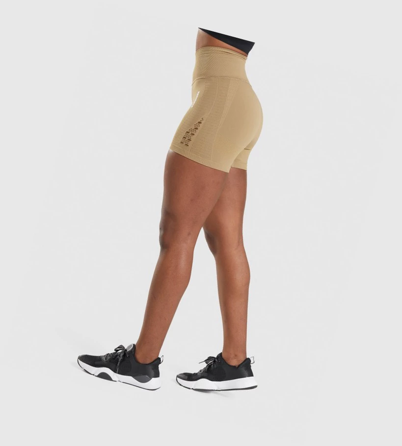 Gymshark Energy Seamless Naisten Shortsit Ruskea | RMSQXZ062