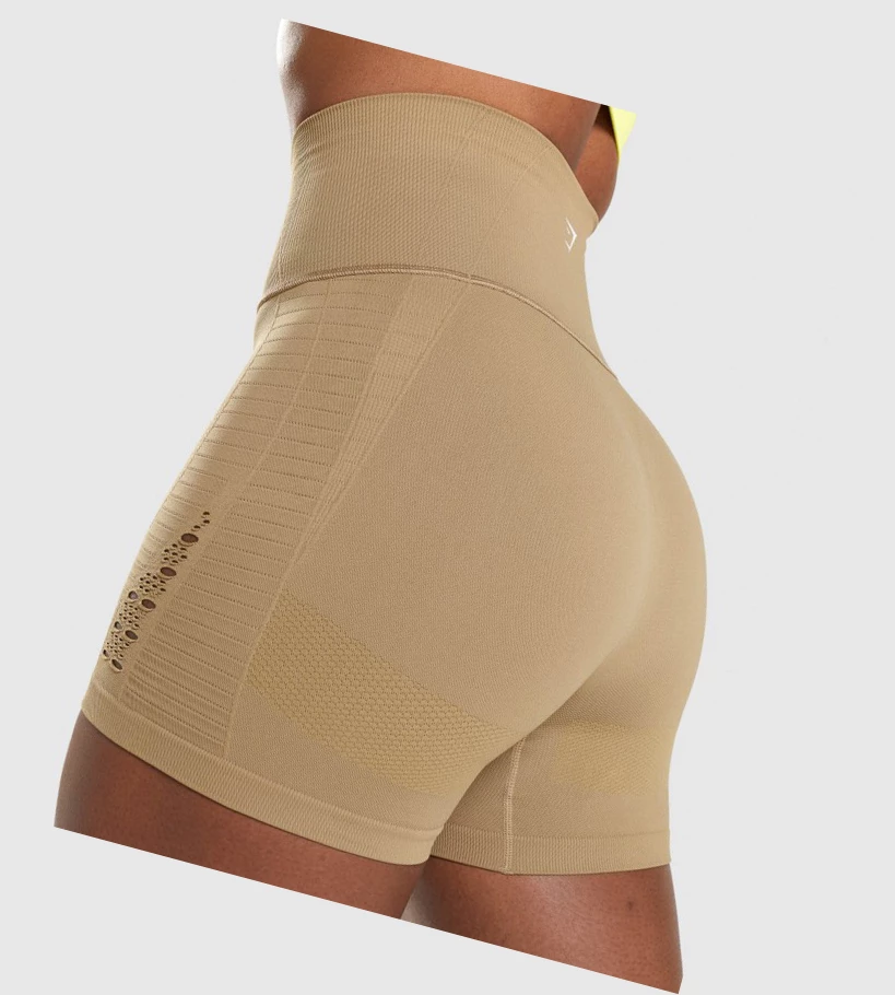 Gymshark Energy Seamless Naisten Shortsit Ruskea | RMSQXZ062