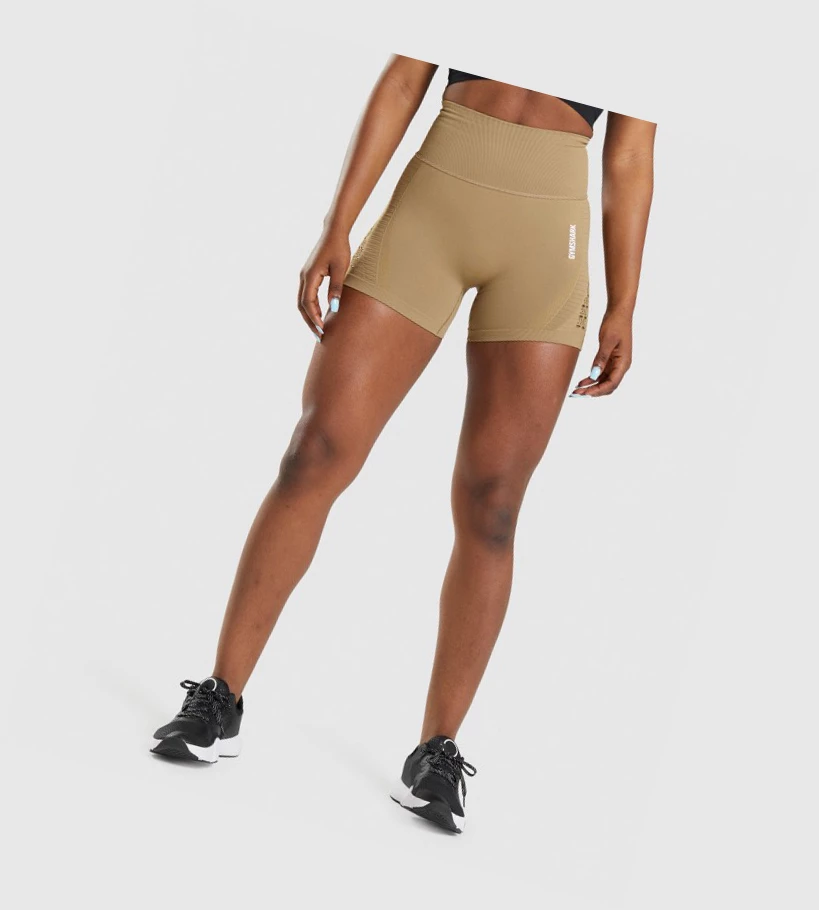 Gymshark Energy Seamless Naisten Shortsit Ruskea | RMSQXZ062