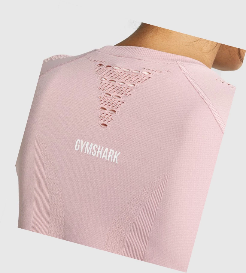 Gymshark Energy Seamless Naisten T Paidat Vaaleanpinkki | ETVCHF542