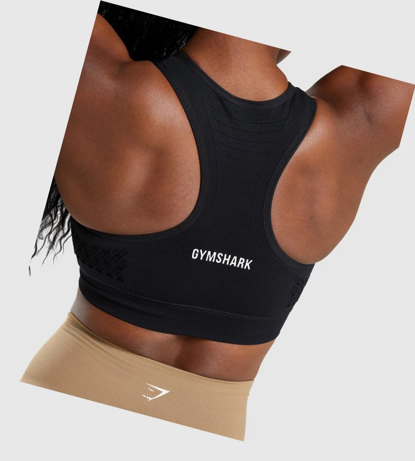 Gymshark Energy Seamless Naisten Urheiluliivit Mustat | GQHDEX635