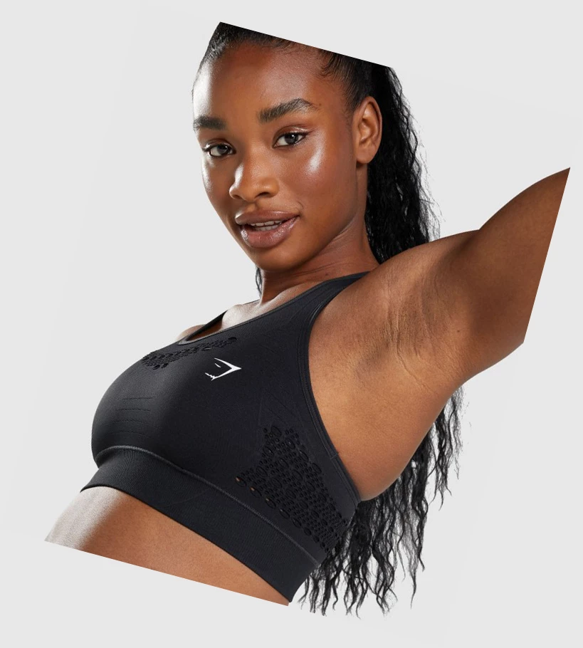 Gymshark Energy Seamless Naisten Urheiluliivit Mustat | GQHDEX635