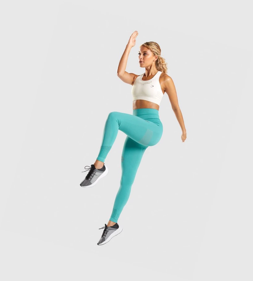 Gymshark Energy Seamless Naisten Urheiluliivit Valkoinen | HXCJBV679