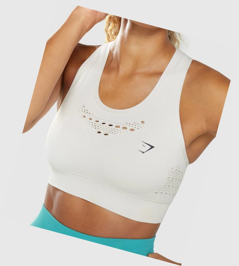 Gymshark Energy Seamless Naisten Urheiluliivit Valkoinen | HXCJBV679
