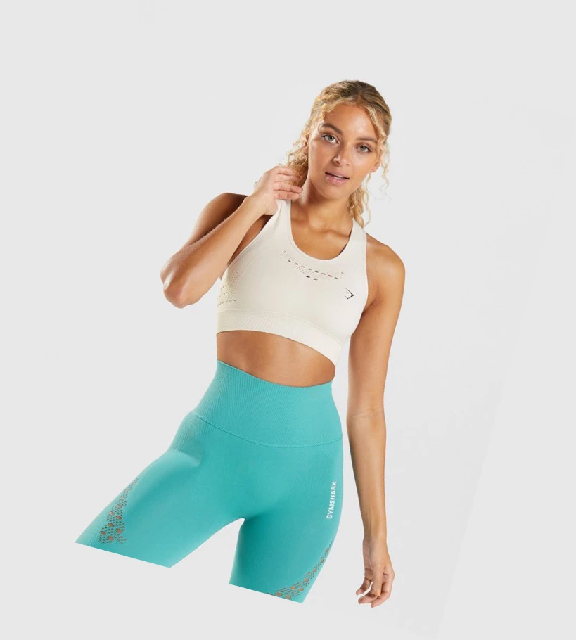 Gymshark Energy Seamless Naisten Urheiluliivit Valkoinen | HXCJBV679