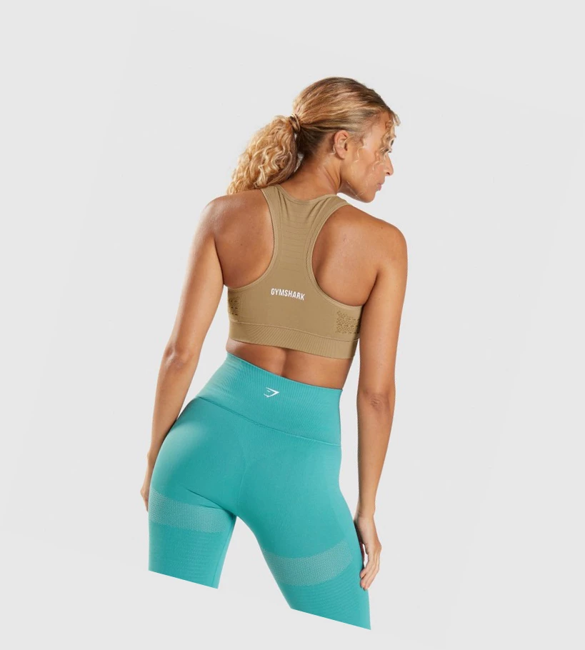 Gymshark Energy Seamless Naisten Urheiluliivit Ruskea | JXMONY902