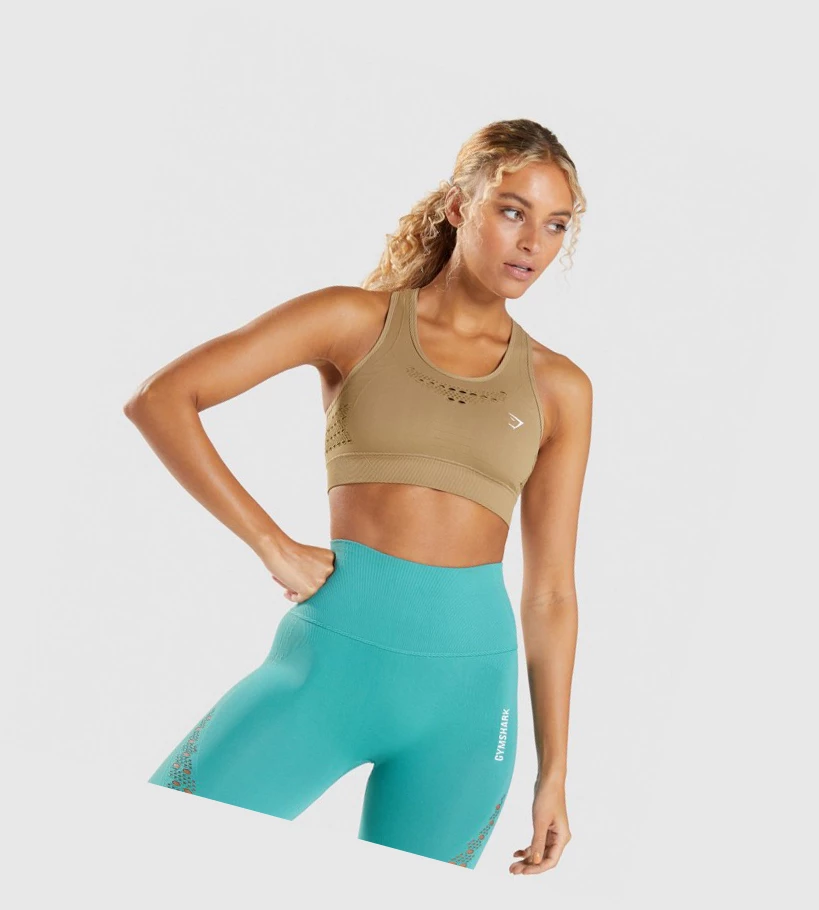 Gymshark Energy Seamless Naisten Urheiluliivit Ruskea | JXMONY902