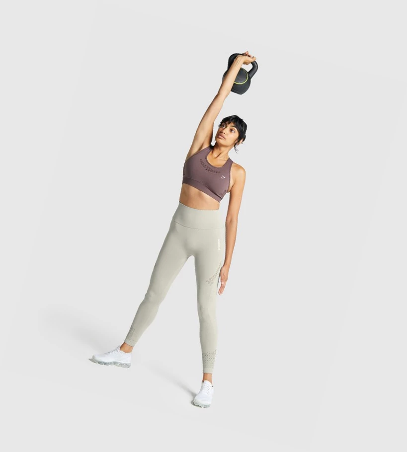 Gymshark Energy Seamless Naisten Urheiluliivit Ruskea | KDORVL041