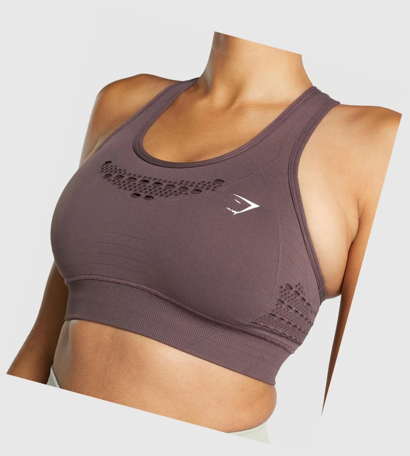 Gymshark Energy Seamless Naisten Urheiluliivit Ruskea | KDORVL041