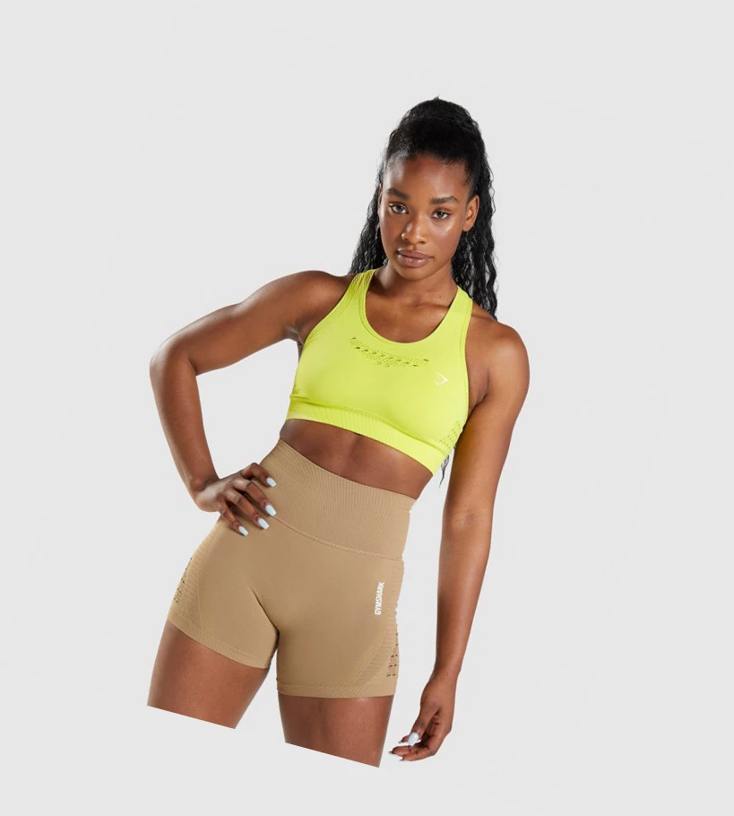 Gymshark Energy Seamless Naisten Urheiluliivit Keltainen | RZJLBP852