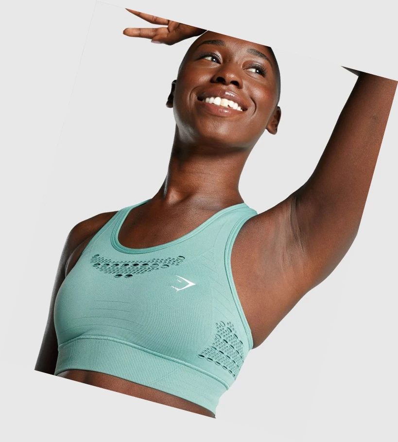 Gymshark Energy Seamless Naisten Urheiluliivit Vaaleanvihreä | VMYENO079