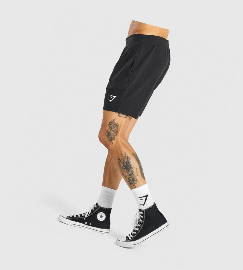 Gymshark Essential 7ﾔ Miesten Shortsit Mustat | GKBSIM674