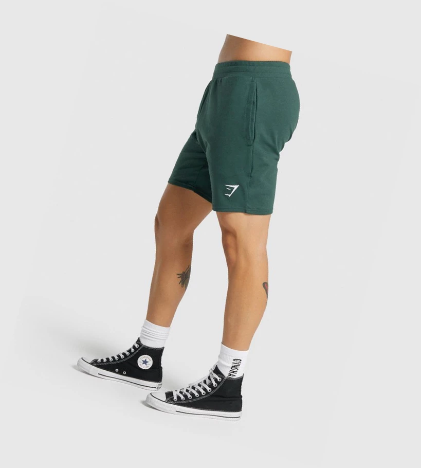 Gymshark Essential 7ﾔ Miesten Shortsit Tummanvihreä | ZBNCPX963