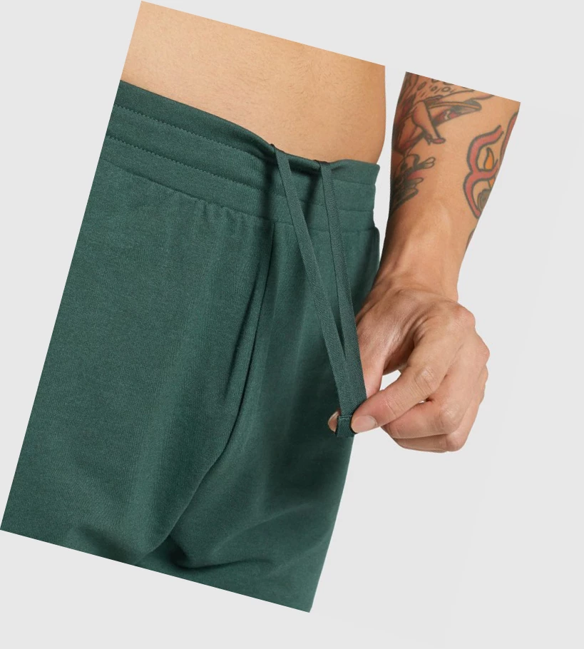Gymshark Essential 7ﾔ Miesten Shortsit Tummanvihreä | ZBNCPX963
