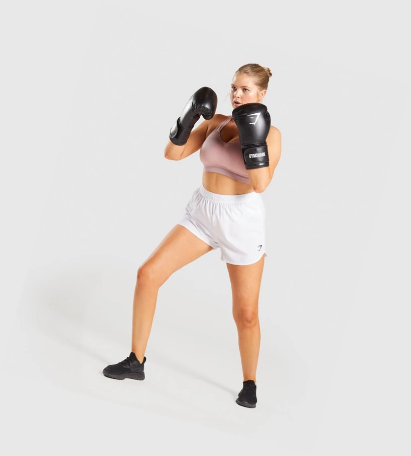 Gymshark Essential Loose Koulutus Naisten Shortsit Valkoinen | CKAWBL264