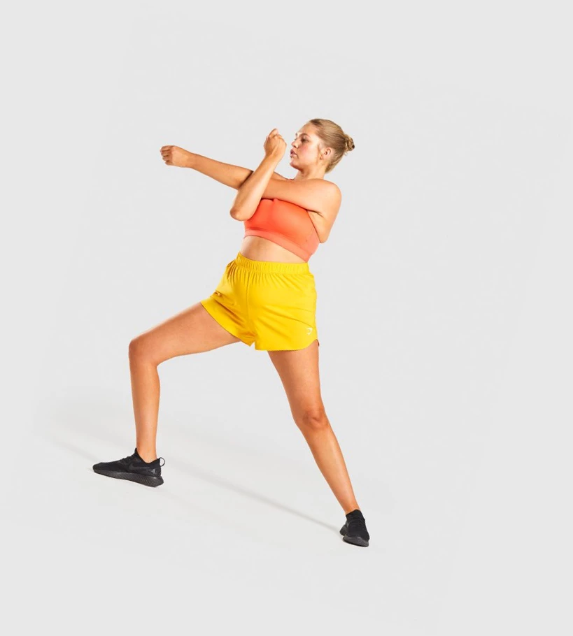 Gymshark Essential Loose Koulutus Naisten Shortsit Keltainen | FRECAG634