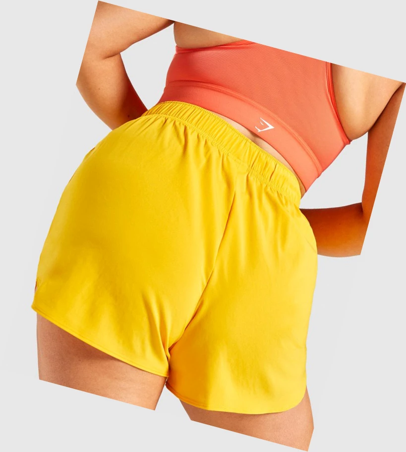 Gymshark Essential Loose Koulutus Naisten Shortsit Keltainen | FRECAG634