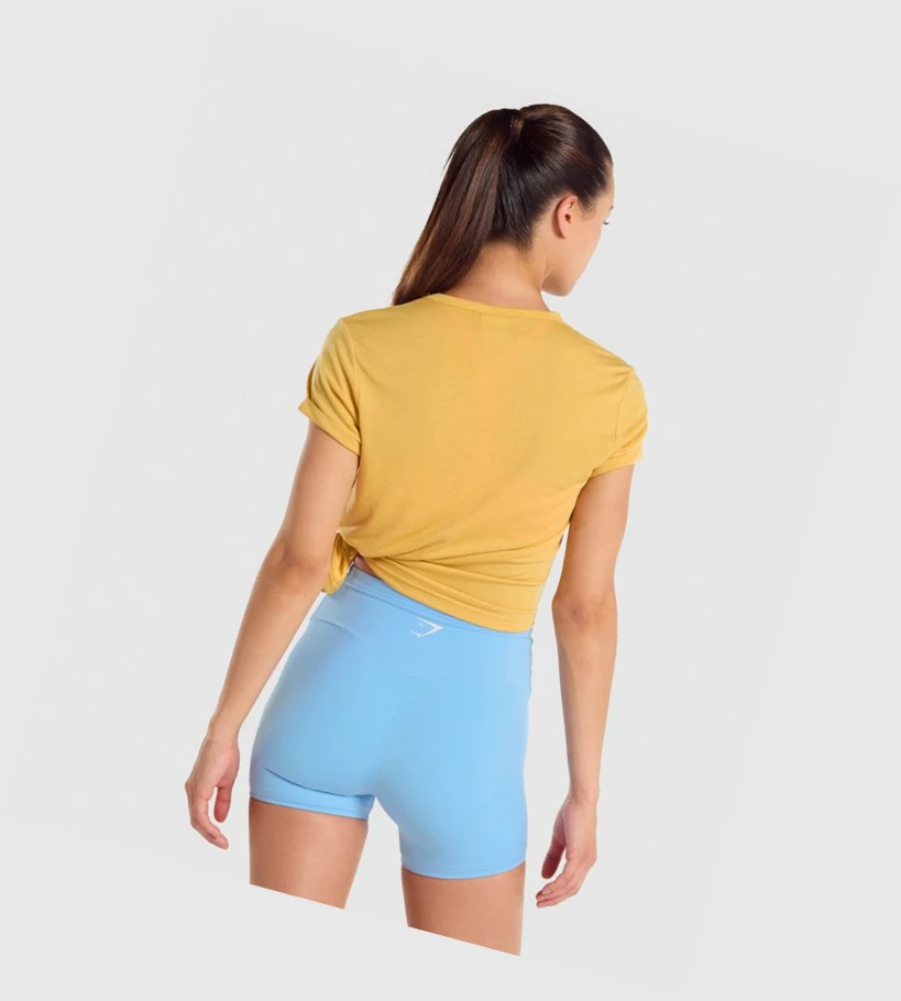 Gymshark Essential Naisten T Paidat Keltainen | PSOWBM408