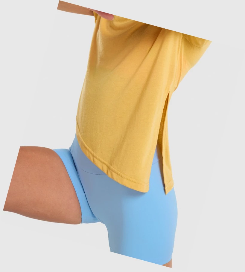 Gymshark Essential Naisten T Paidat Keltainen | PSOWBM408