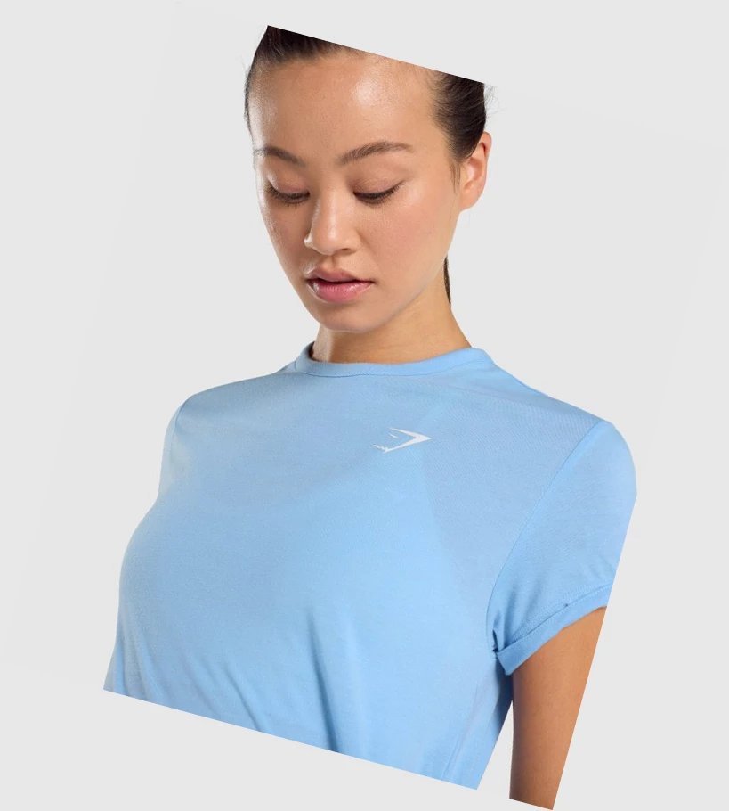 Gymshark Essential Naisten T Paidat Vaaleansininen | JAERUL451