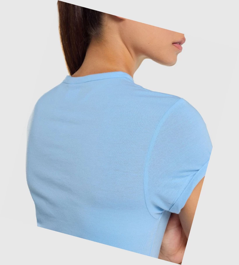 Gymshark Essential Naisten T Paidat Vaaleansininen | JAERUL451