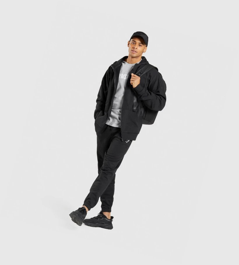 Gymshark Essential Oversized Miesten Juoksuvaatteet Mustat | OVZDBE651