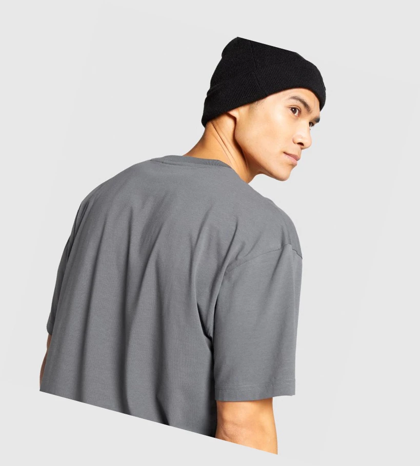 Gymshark Essential Oversized Miesten T Paidat Harmaat | TLSGYV597
