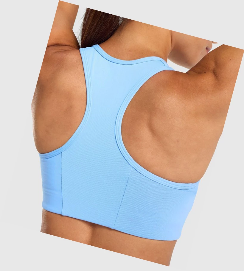 Gymshark Essential Racer Back Koulutus Naisten Urheiluliivit Vaaleansininen | BEPDKW740