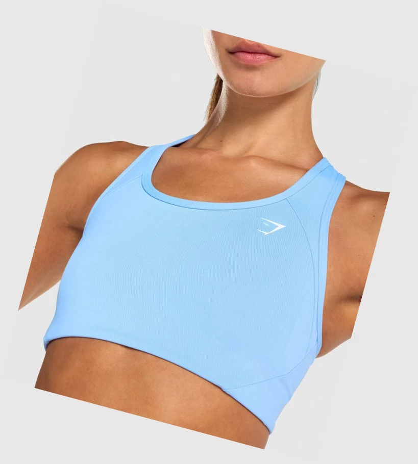 Gymshark Essential Racer Back Koulutus Naisten Urheiluliivit Vaaleansininen | BEPDKW740