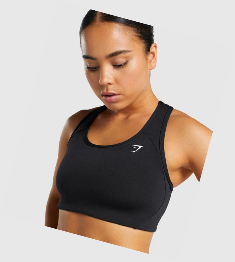 Gymshark Essential Racer Back Koulutus Naisten Urheiluliivit Mustat | EHZFOU456