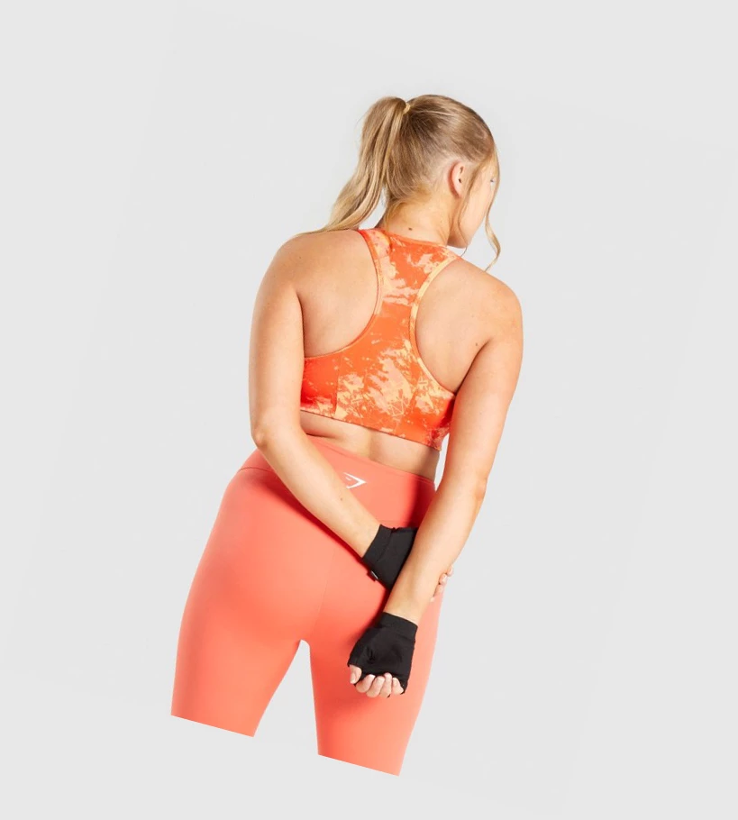 Gymshark Essential Racer Back Koulutus Naisten Urheiluliivit Oranssi Camo | KXFPLI351