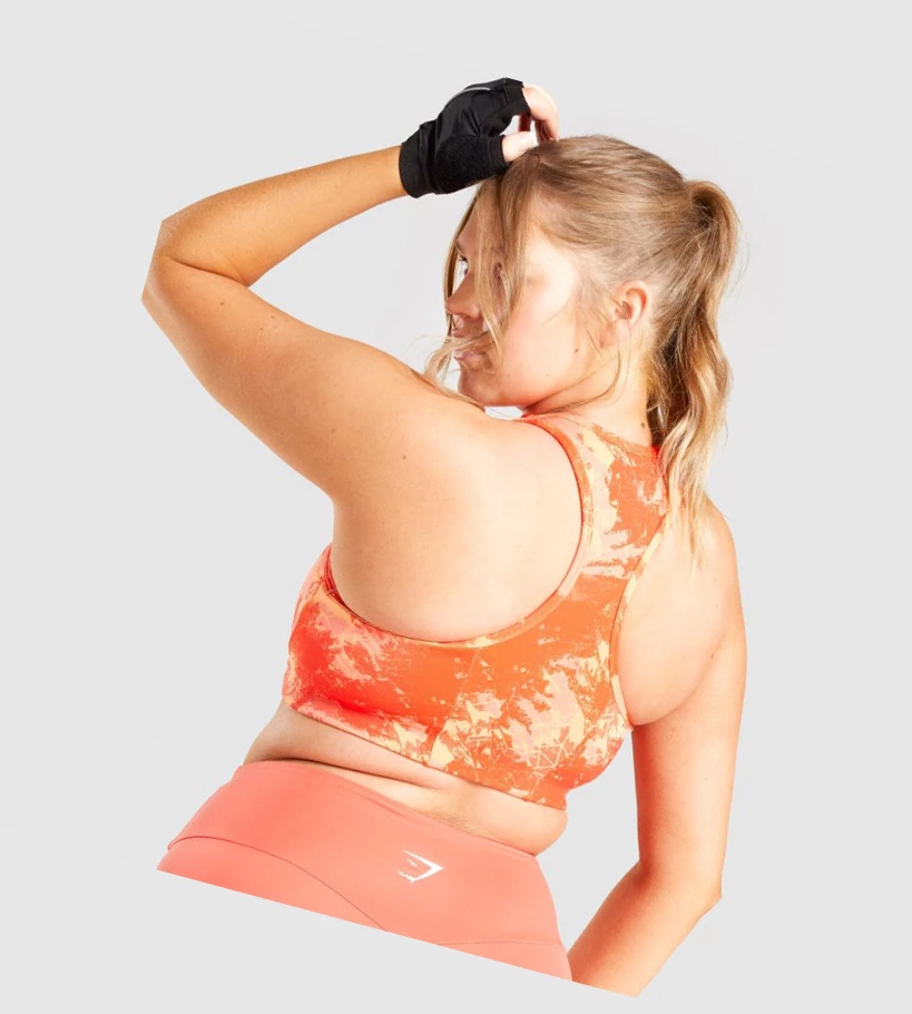 Gymshark Essential Racer Back Koulutus Naisten Urheiluliivit Oranssi Camo | KXFPLI351
