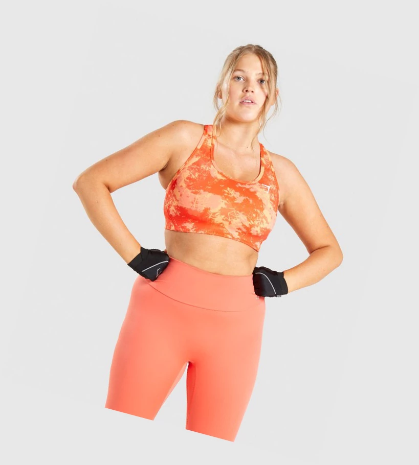 Gymshark Essential Racer Back Koulutus Naisten Urheiluliivit Oranssi Camo | KXFPLI351