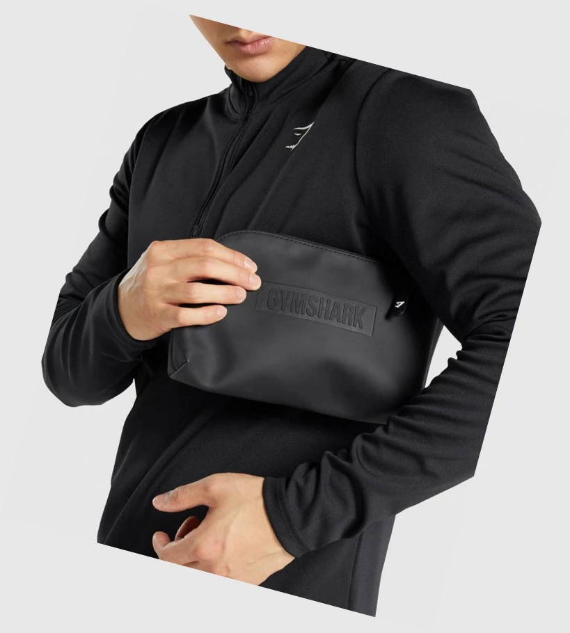 Gymshark Everyday Zip Pouch Miesten Laukku & Reppu Mustat | GWMALB762