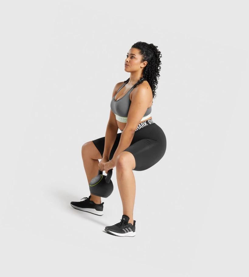 Gymshark Fit Seamless Cycling Naisten Shortsit Mustat | UIVXMR738