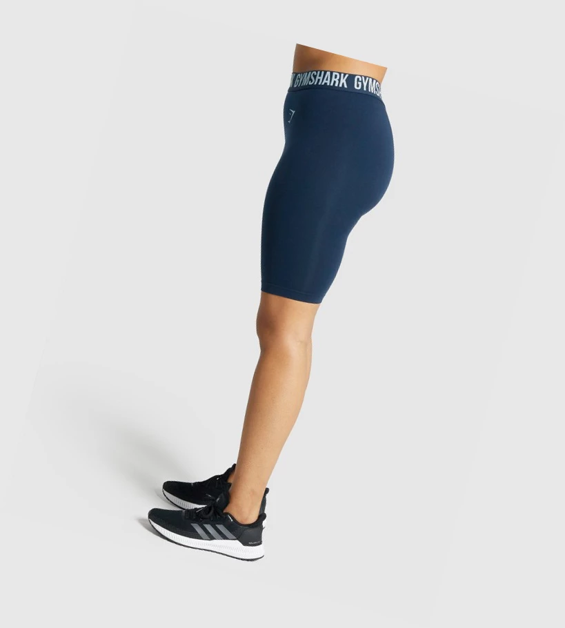 Gymshark Fit Seamless Cycling Naisten Shortsit Laivastonsininen | ZDKAPN516