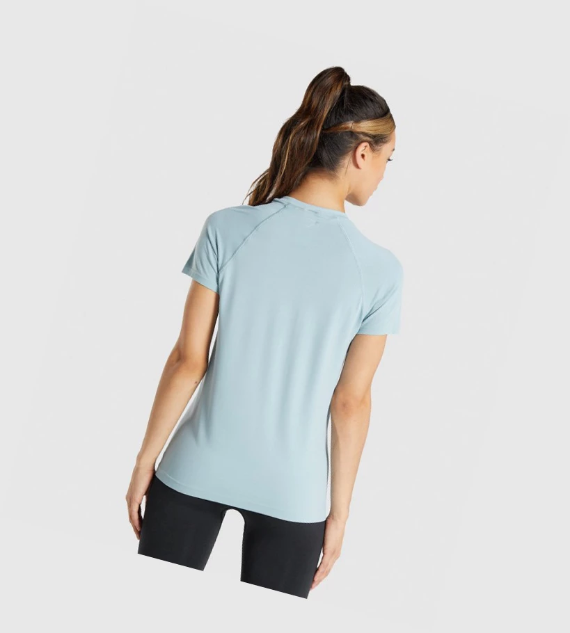 Gymshark Fit Seamless Loose Naisten T Paidat Sininen | CZONSW071