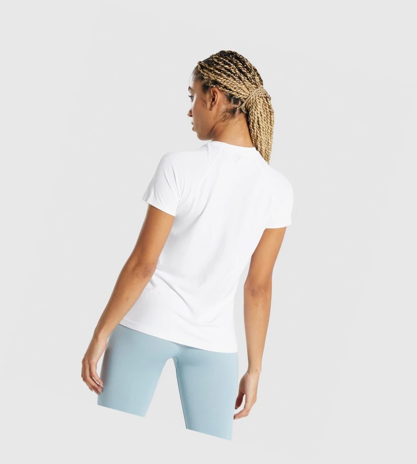 Gymshark Fit Seamless Loose Naisten T Paidat Valkoinen | MGTKHE074