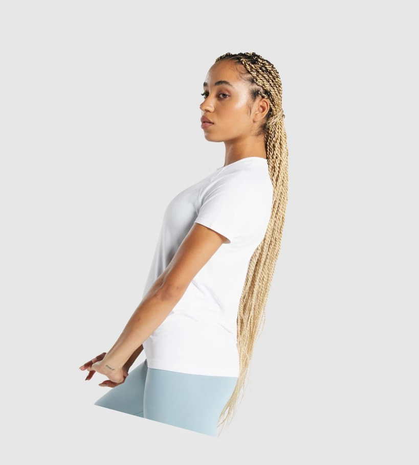 Gymshark Fit Seamless Loose Naisten T Paidat Valkoinen | MGTKHE074