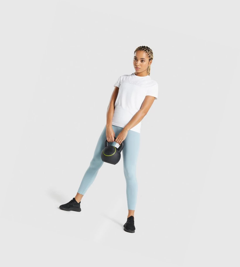 Gymshark Fit Seamless Loose Naisten T Paidat Valkoinen | MGTKHE074