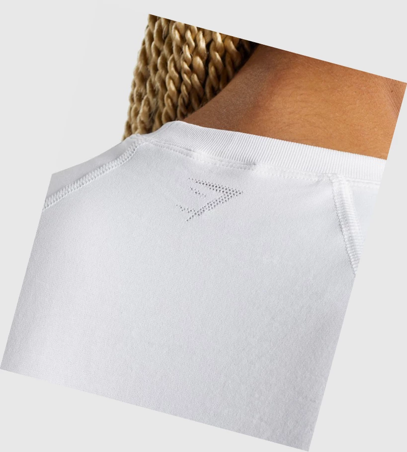 Gymshark Fit Seamless Loose Naisten T Paidat Valkoinen | MGTKHE074