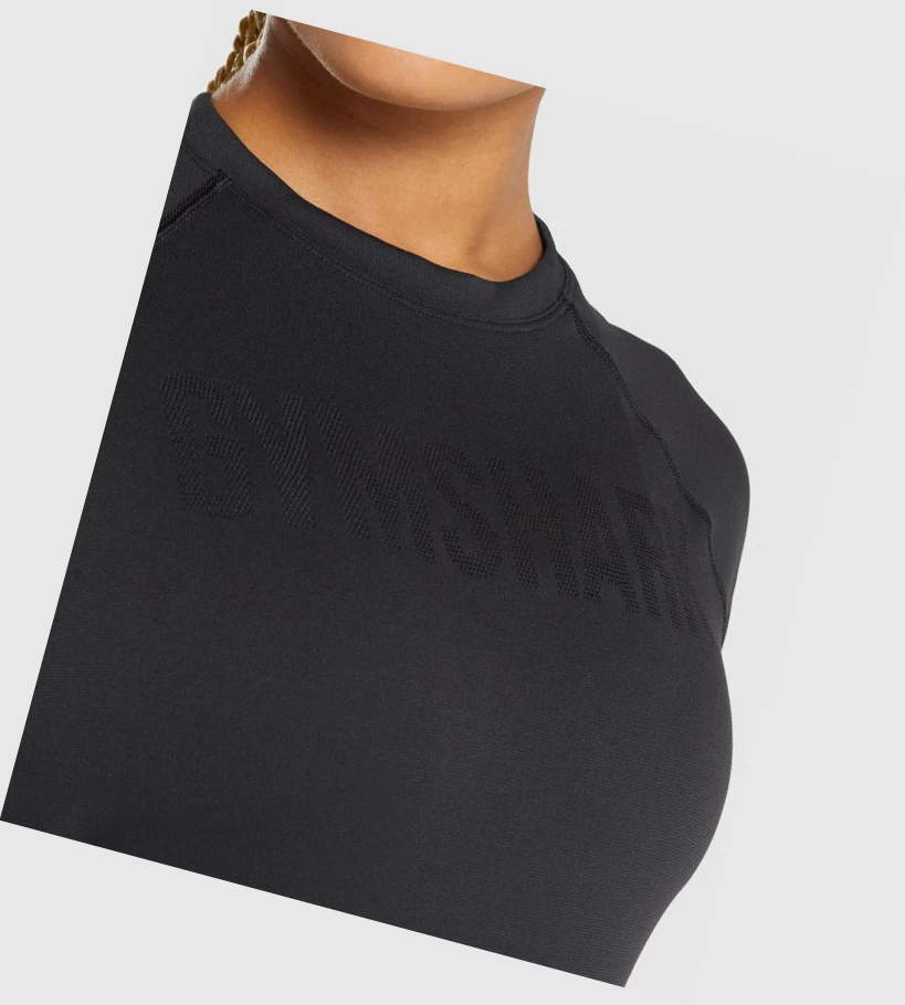Gymshark Fit Seamless Loose Naisten T Paidat Mustat | TVRSIY643