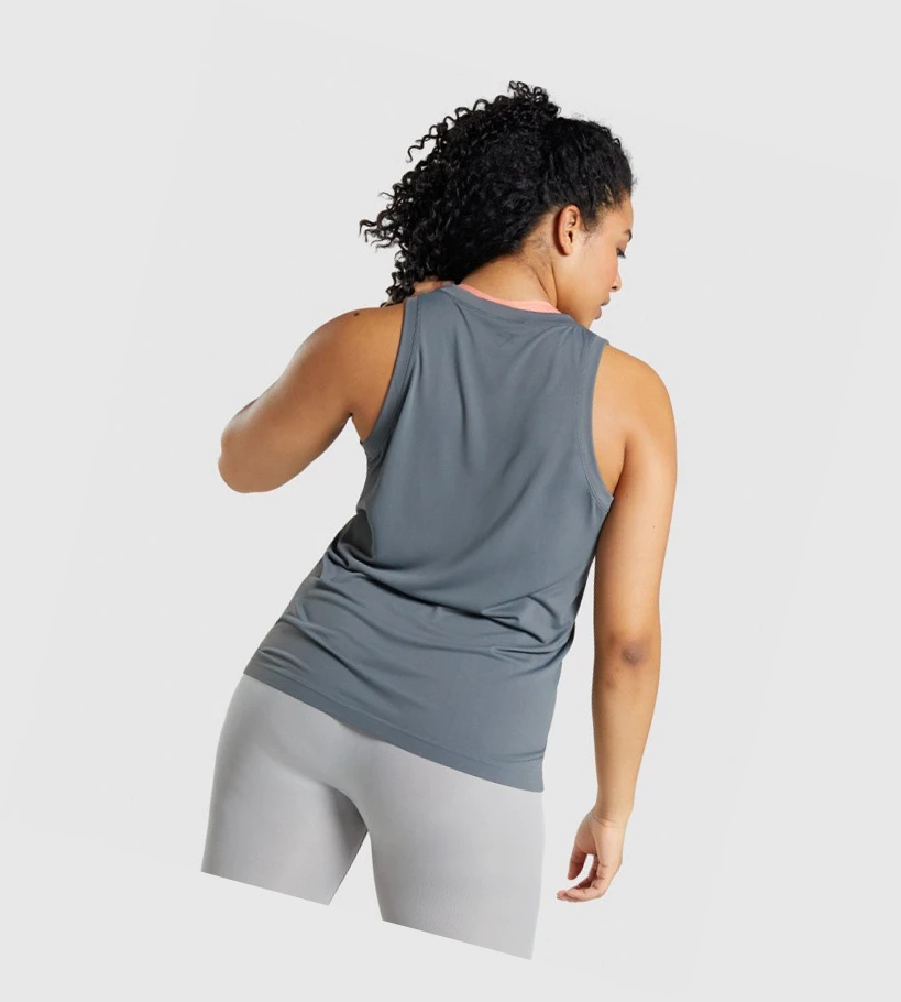 Gymshark Fit Seamless Naisten Hihaton Paita Harmaat | KIBRZX849