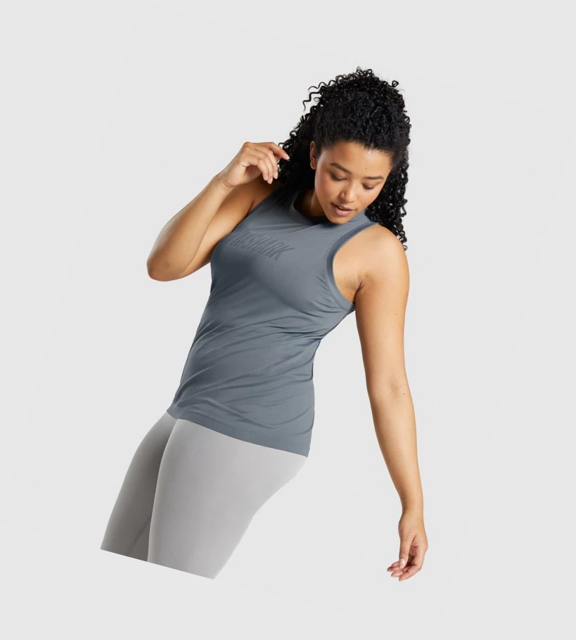 Gymshark Fit Seamless Naisten Hihaton Paita Harmaat | KIBRZX849